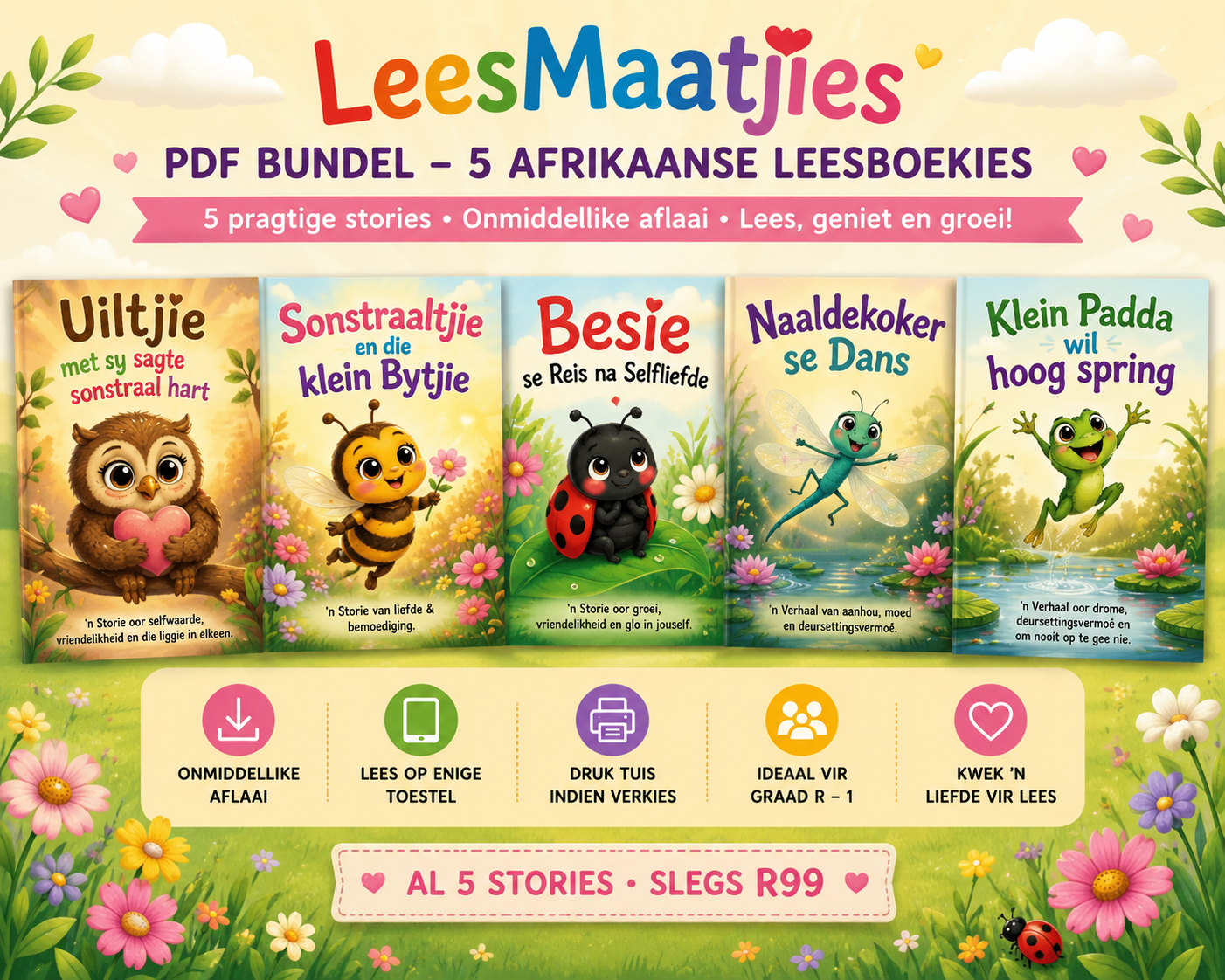 LeesMaatjies PDF Bundle - Al 5 stories